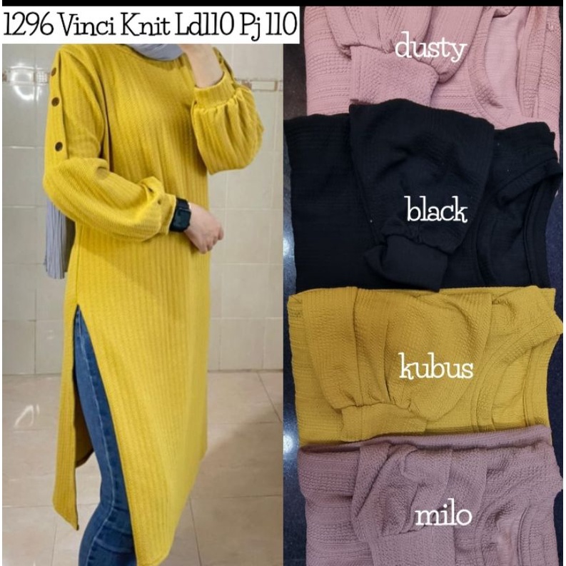 TUNIK KNIT RAJUT JUMBO IMPORT  LETTA TUNIK