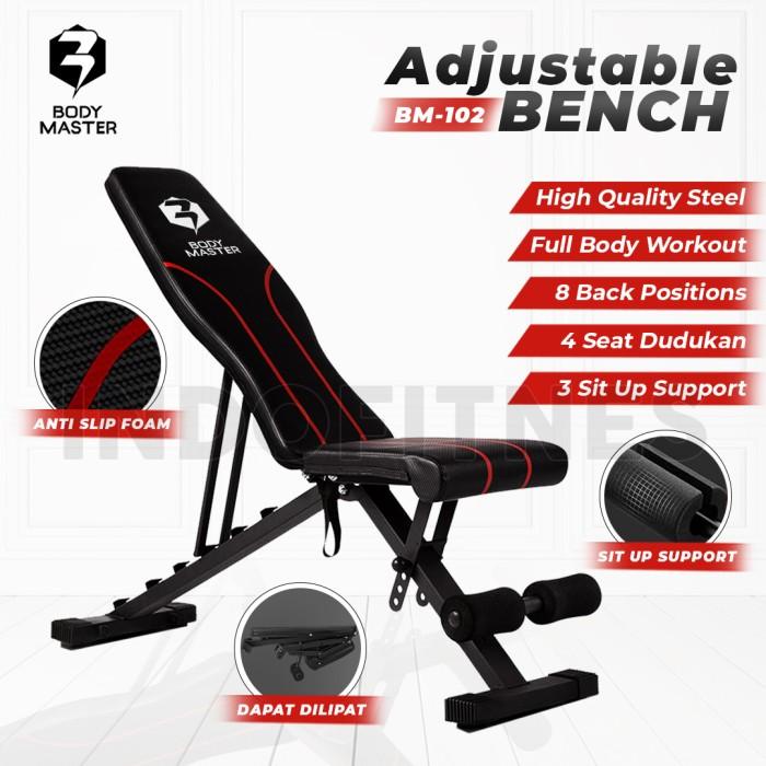 ADJUSTABLE BENCH PRESS/BANGKU KURSI FITNESS/SIT UP GYM/INCLINE FLAT Best Seller