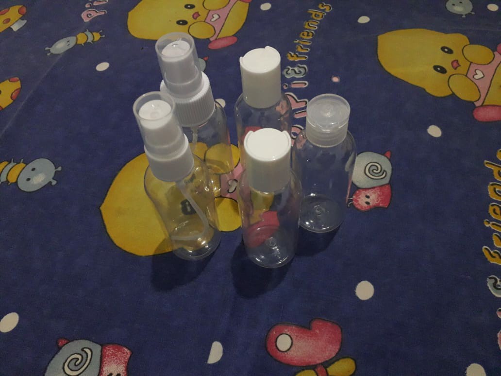 Botol 60ml + Tutup Fliptop Bening Transparan| Wasah Kosong Sabun Handsanitizer Gel