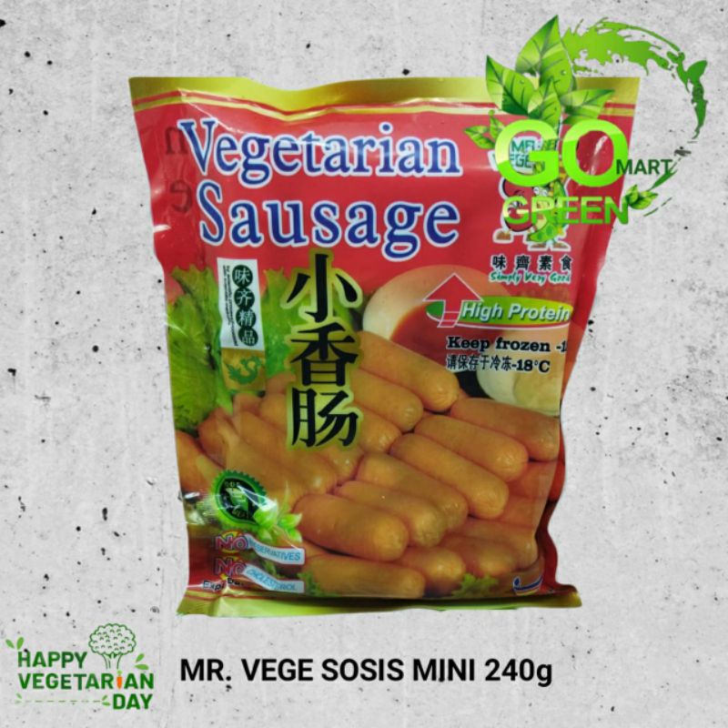 

MR.VEGE SOSIS MINI VEGETARIAN 240g