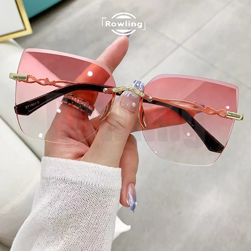 Rowling(ka-271)Sunglasses  Kacamata Hitam Kotak No frame Women Sunglasses Titanium New Arrival Import Kacamata Fashion