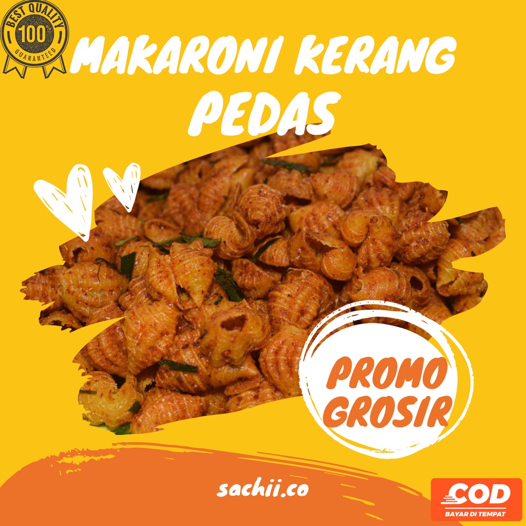 

Makroni Kerang Pedas Cemilan Makaroni 100gr Gurih Bumbu Khas (PROMO SPESIAL GROSIR)