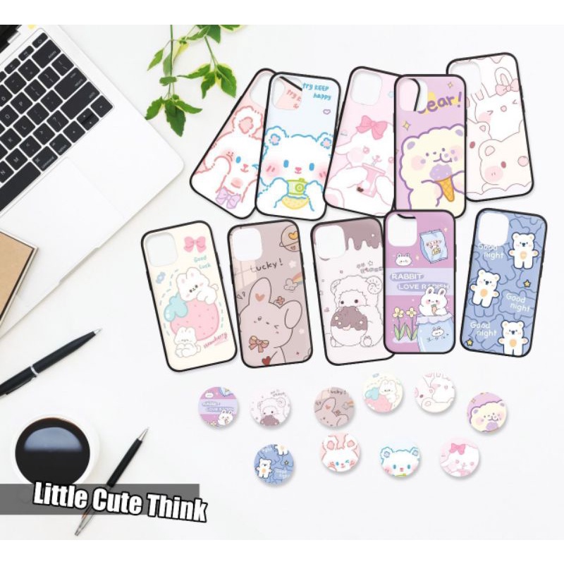 CASE HP VIVO LITTLE CUTE THINK + POP SOCKET