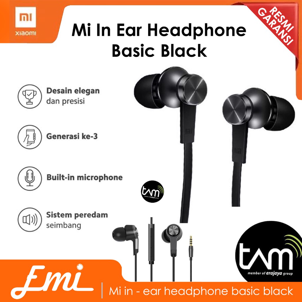 Xiaomi Mi In Ear Headphone Earphone Headset Basic