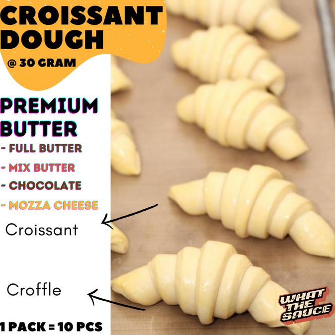 

Croffle Dough Adonan Croissant Frozen @ 30g Full Butter Puff Pastry TERLARIS TERPERCAYA ORIGINAL