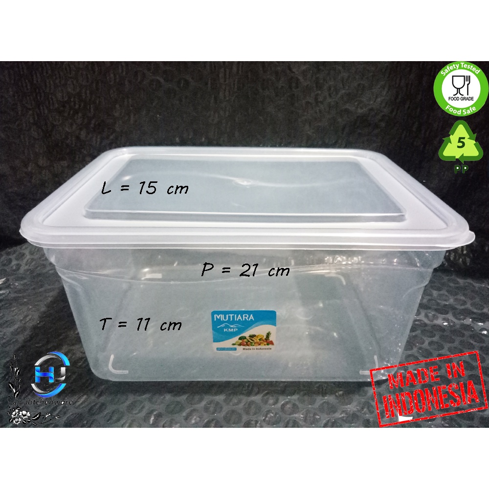 Food Box 2500ml Plastik / KMP / Kotak Makan 2,5L / Tempat Donat / Container