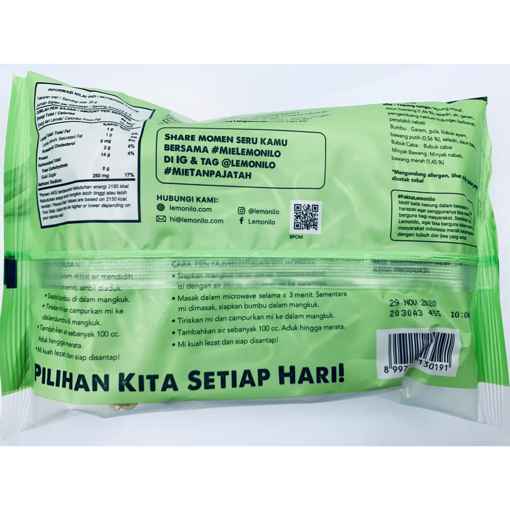 MI INSTAN LEMONILO AYAM BAWANG KUAH 70g