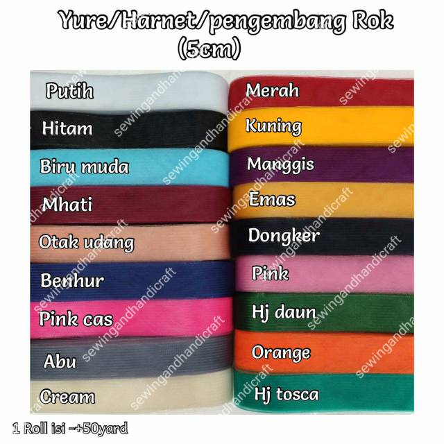 Yure/Harnet/Pengembang Rok Kaku 5cm