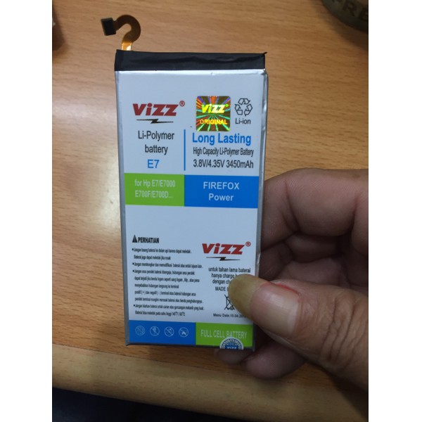 Vizz Double Power Battery Batre Baterai Vizz Samsung E7 2015 E700 EB-BE700ABE