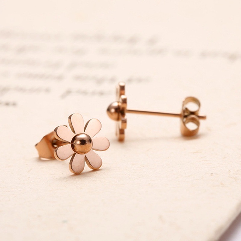 anting tusuk daisy titanium Anti Karat dan anti luntur asli aksesoris wanita korea