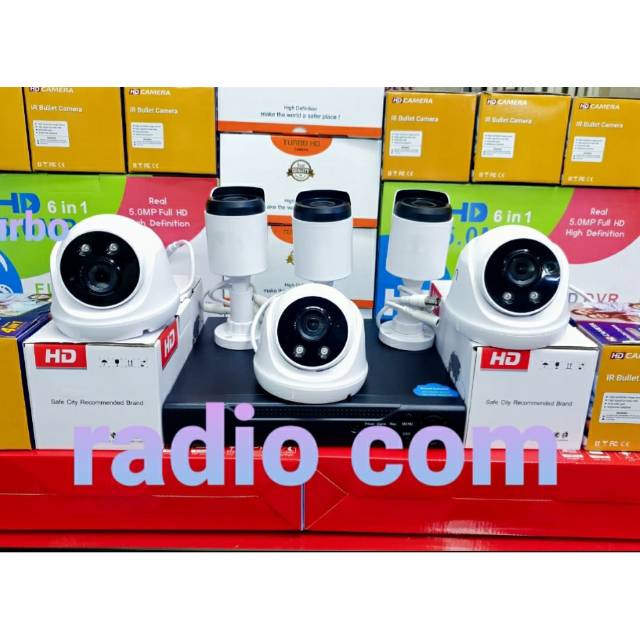 Paket cctv 6 camera 5mp 1080p turbo hd ir sony