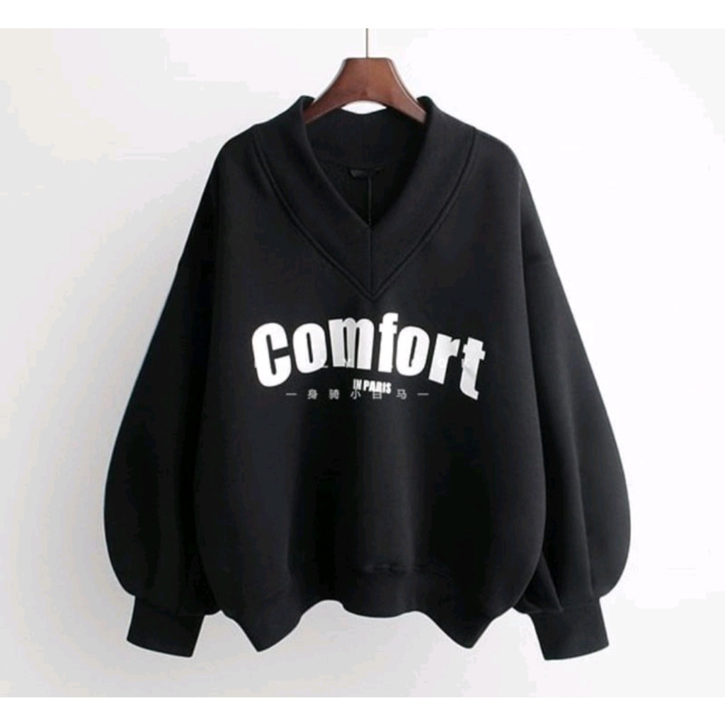 COMPORT OVERSIZE SWEATER WANITA - SWEATER OBLONG CREWNECK OVERSIZE