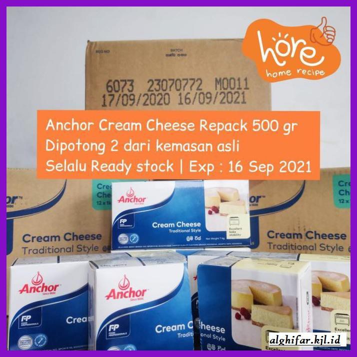 

Ujekujek- Anchor Cream Cheese Repack 500 Gram Termurah - Setengah Kilo -Original.