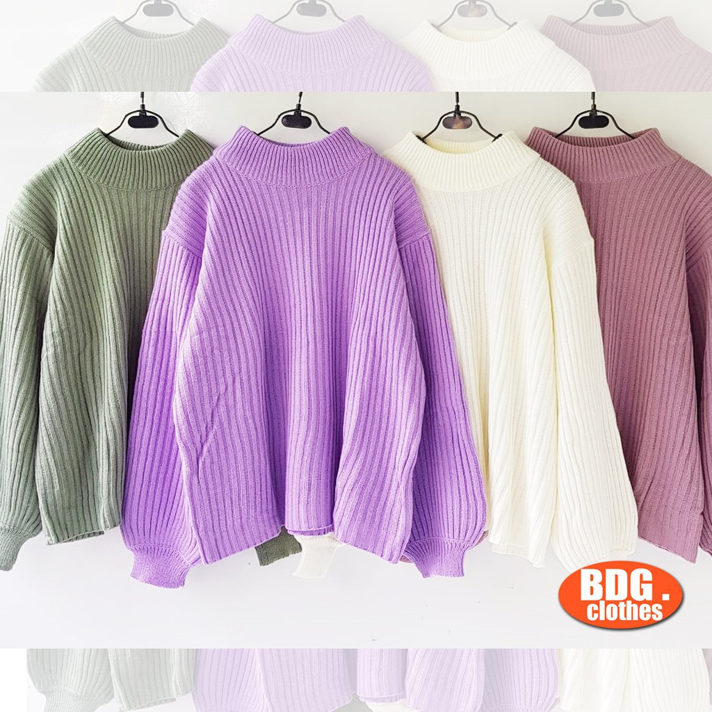 Sweater Rajut Wanita /Atasan Rajut wanita /Atasan rajut Turlenck /Blouse Rajut premium  (DISKON)