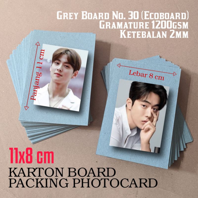 

PAKET 30pcs (8x11) - Kertas Karton Board/Yellow Board/Grey Board/Packing Photocard Trading Card Custom No. 30