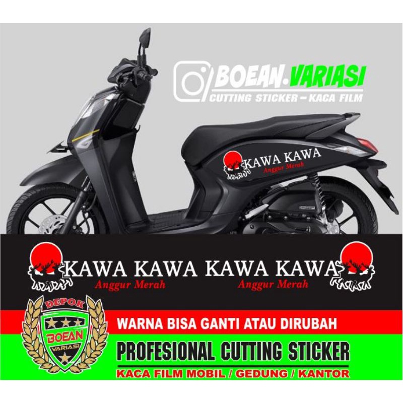 Cutting sticker unik keren Scoopy vesva matic genio