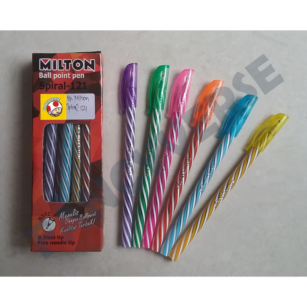

Bolpen Gel Ulir Spiral Milton 121 / Ballpoint Ball Pen Pulpen Pena