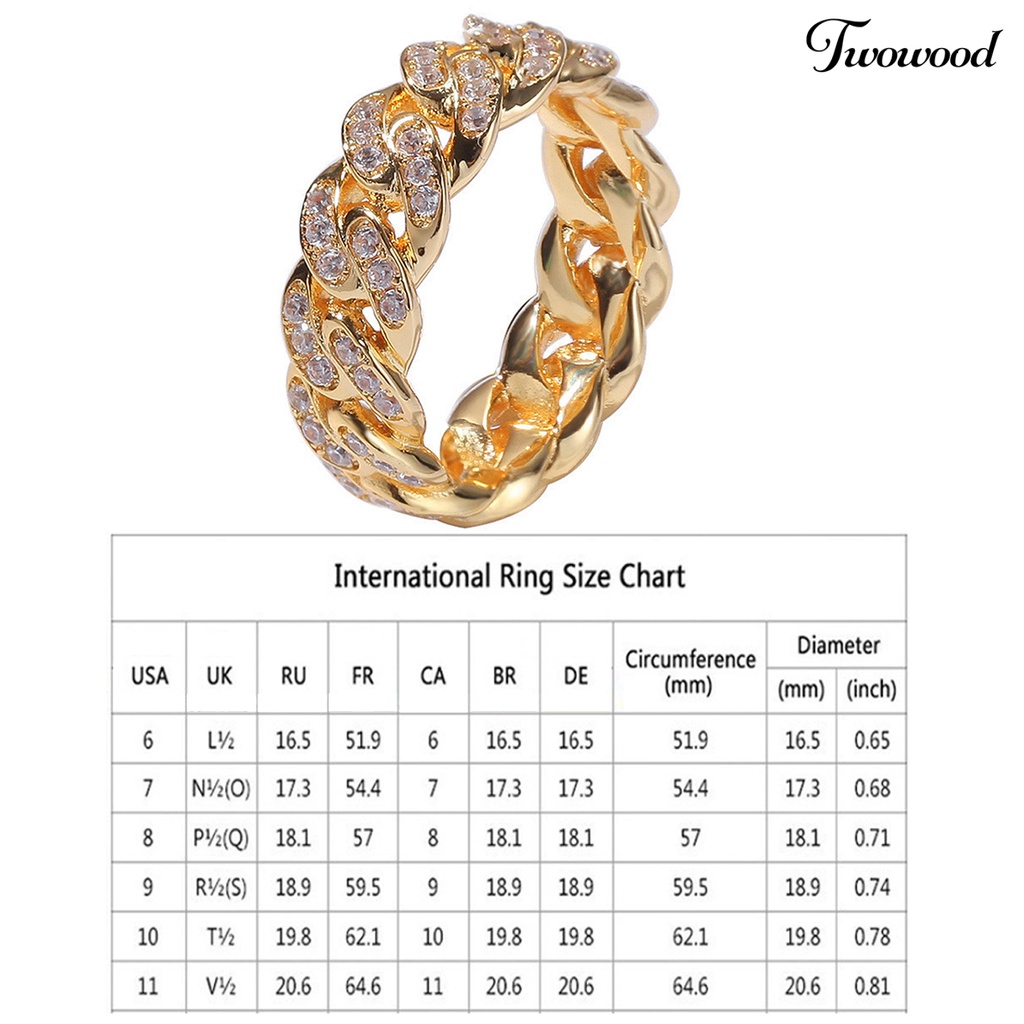 Cincin Model Twisted Bahan Cubic Zirconia Alloy Untuk Hadiah