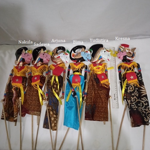 Wayang Golek Kayu Satria Ukuran Sedang Tinggi 35 Cm Dijual Per Biji (1 pcs) Bisa Pilih