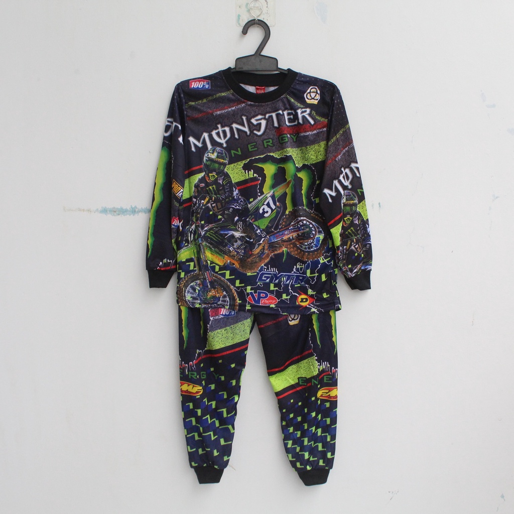 stelan baju balap motor cross/baju cros downhill/baju trail anak murah size 4-20