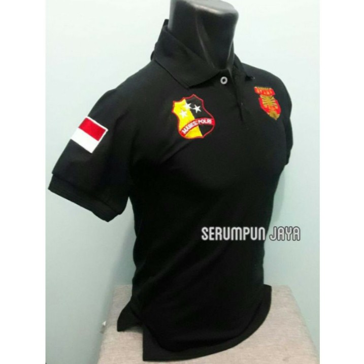 KAOS GADA UTAMA - KAOS KERAH GADA UTAMA HITAM FULL BORDIR