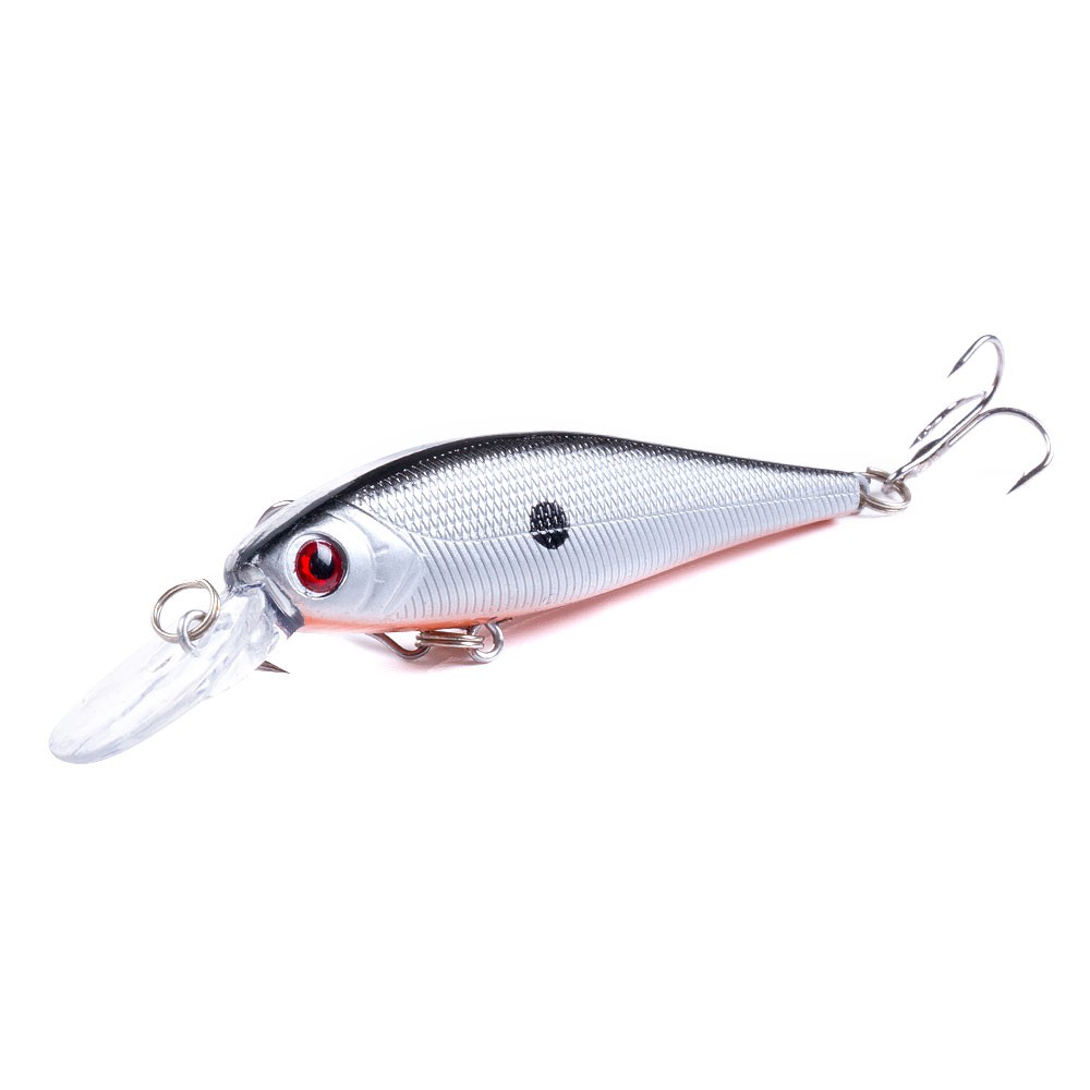 HENGJIA 1pc Fishing Lure Minnow Umpan Pancing Hardlure Bentuk Ikan Kecil Mata 3d 10.5cm / 9.5g