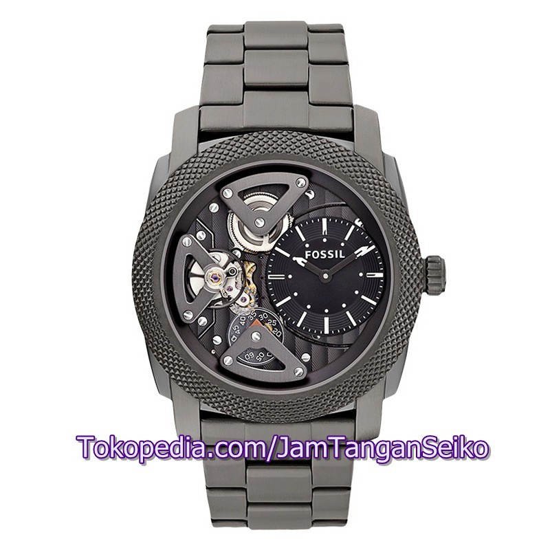 Jam Tangan Fossil ME1128 Machine Twist Black Dial Smoke Ion-plated