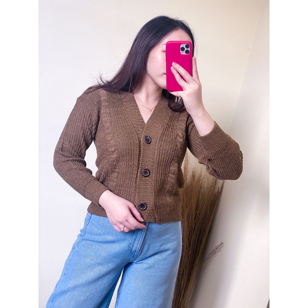 Cardigan Knit Outer Croptop Outer Knitwear Premium Kardigan Rajut