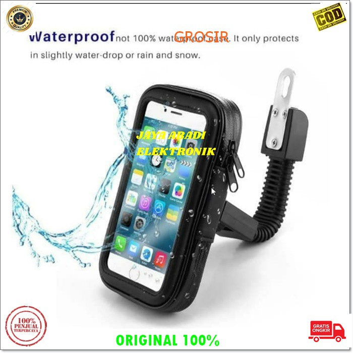 J146 HOLDER SEPEDA MOTOR 6.5 INCI SPION WATERPROOF STAND MOUNT PENGAMAN GANTUNGAN HP PEGANGAN GPS JEPIT KACA PENJEPIT JEPITAN BREKET BRACKET SPION MOTOR WATERPROOF COCOK BUAT OJOL ATAU PRIBADI AGAR LEBIH MUDAH SAAT MENGGUNAKAN MAP SANGAT AAN BISA