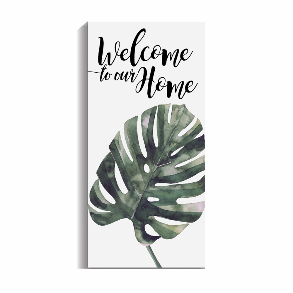 TROP10 Hiasan dinding Daun Poster dinding Monstera Pajangan dinding dekorasi rumah unik poster quote