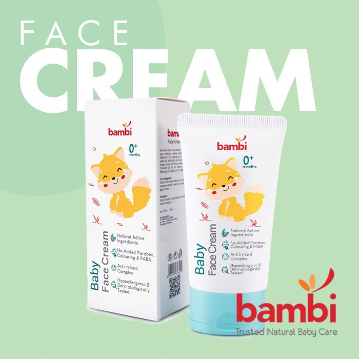 BAMBI Baby Facial Cream 50ml Krim Wajah untuk Bayi Face Cream