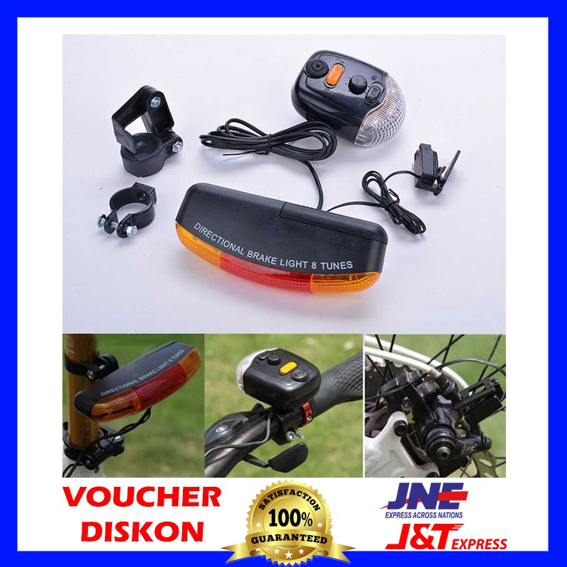 Lampu Sepeda  Rem Sein Kiri Kanan 7 LED Klakson Aksesoris  