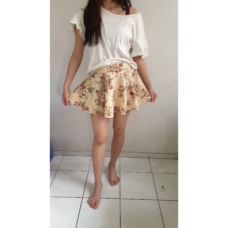 Skirt Floral Korean