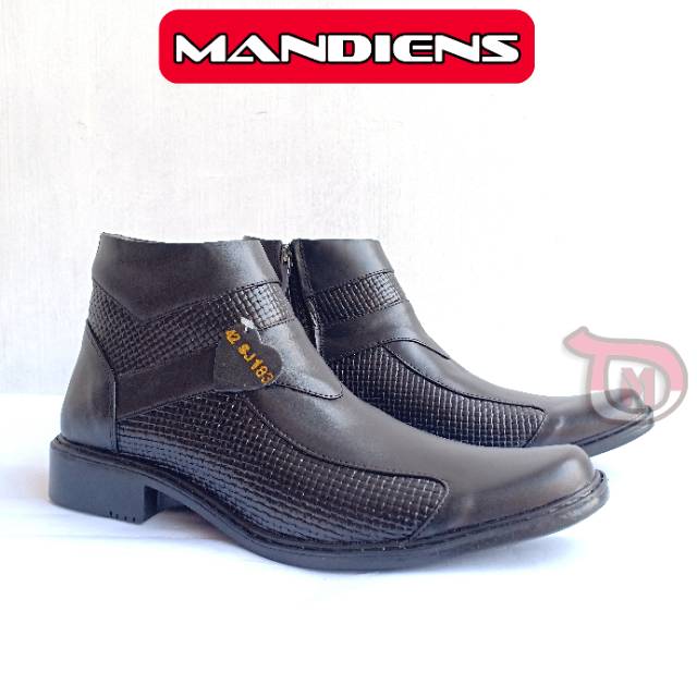 MANDIENS Original Medali SJ183 Sepatu Boots Pria Kulit / Sepatu PDH Pria Kulit Asli Export Quality