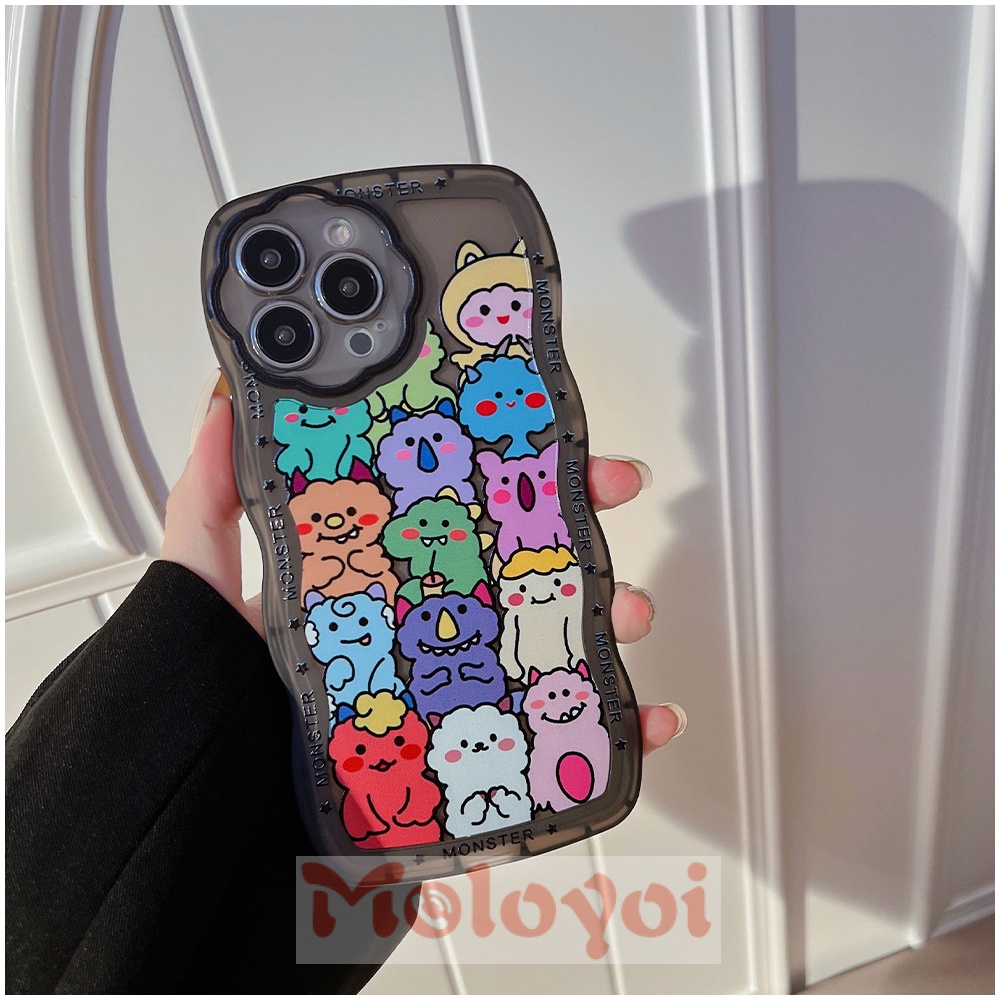 Soft Case Motif Kartun Monster Kecil Untuk IPhone 13 11 12 Pro MAX XR 7 8 Plus 6 6s Plus XS MAX X SE 2020