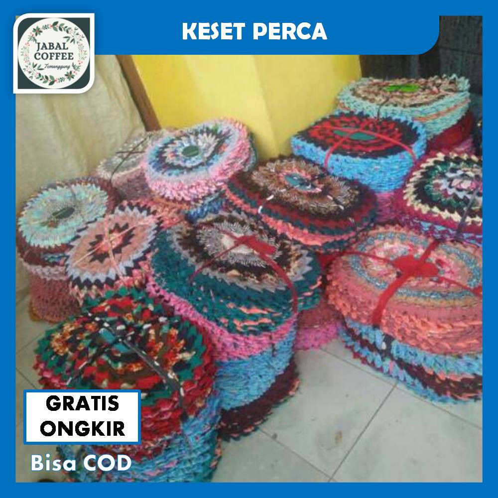 Keset Perca Besar Anti Slip / Keset Kain Perca Pincuk Besar / Keset Kain Perca Jumbo / Keset RumahJ4