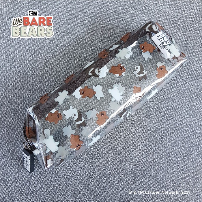 

(BISA COD) We Bare Bears Pencil Case Clear / Kotak Pensil Mika Bening Karakter