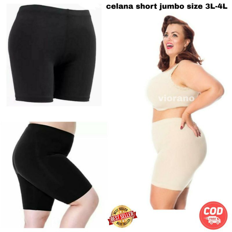 Celana Short Wanita Super Jumbo / Celana Pendek Cewek Jumbo Size / Celana Daleman Rok Fit M-4L