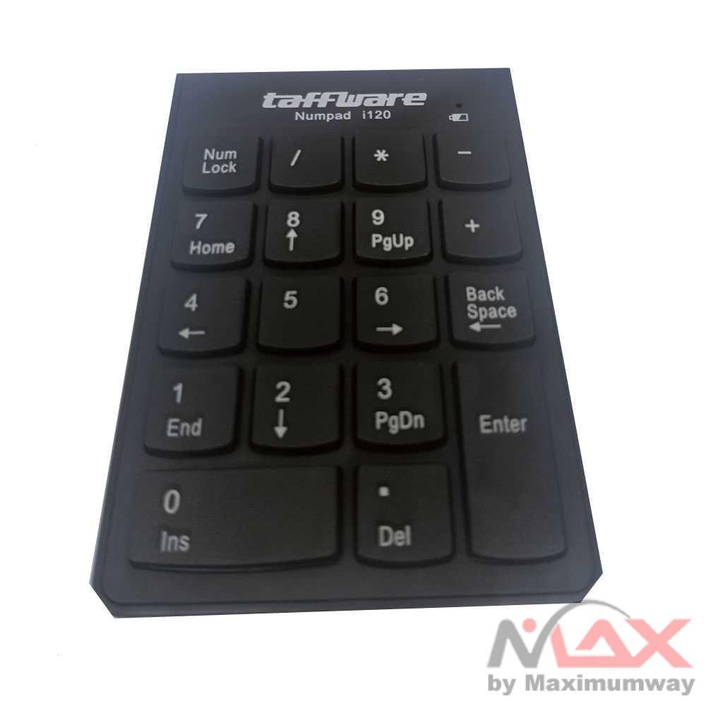Taffware Keypad Numeric keyboard Wireless 2.4GHz 10 Meter nomor keybord  Numeric Keypad Numpad 18 Keys Portable Small-Size Digital Keyboard For Accounting Teller Laptop Notebook Tablets