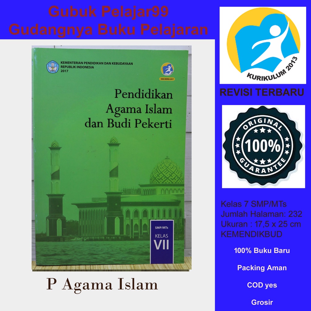 Buku Siswa Pendidikan Agama Islam Kelas 7 SMP/MTs KEMENDIKBUD K13 Revisi Terbaru-0