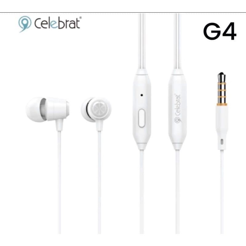 HEADSET HF EARPHONE HANDSFREE STEREO SUPER BASS CELEBRAT G4