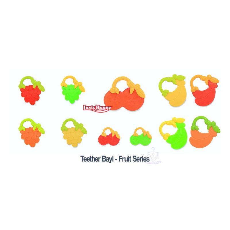 LUSTY BUNNY Theether Fruit Silicone/Mainan Gigitan Bayi Bentuk Buah