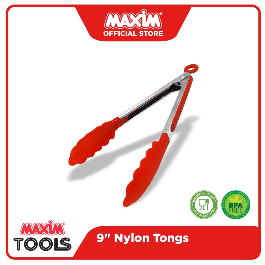 Maxim Tools Serving Tong 9 Inch - Penjepit / Capitan Makanan Tahan Panas