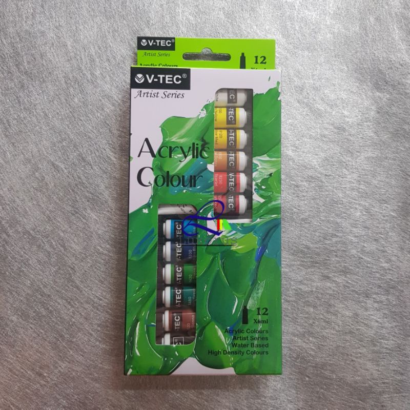 

Cat Akrilik V-Tec Acrylic Colours 12 Warna x 6 mL