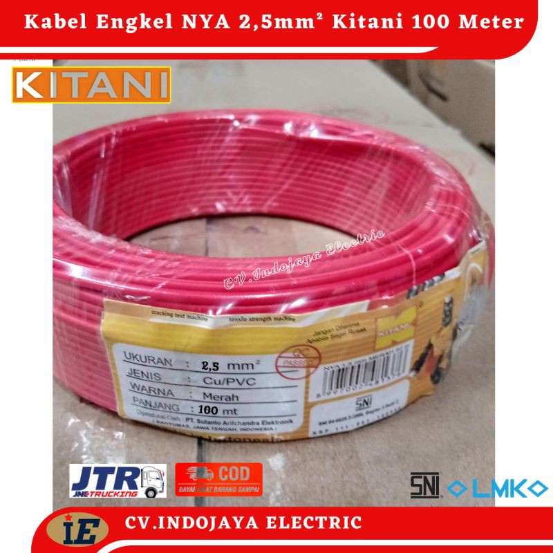 Kabel Kawat NYA 2,5mm Kitani Kabel Panjang100 meter Kabel Listrik Kawat Tunggal/Engkel