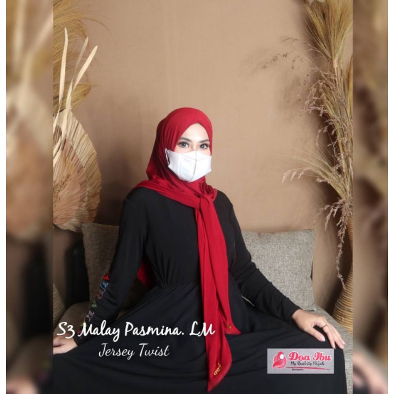 303 S3 MALAY DOA IBU LUBANG MASKER JERSEY PREMIUM/JILBAB PASHMINA MALAYSIA 3 IN 1 NON PET/HIJAB ORI 