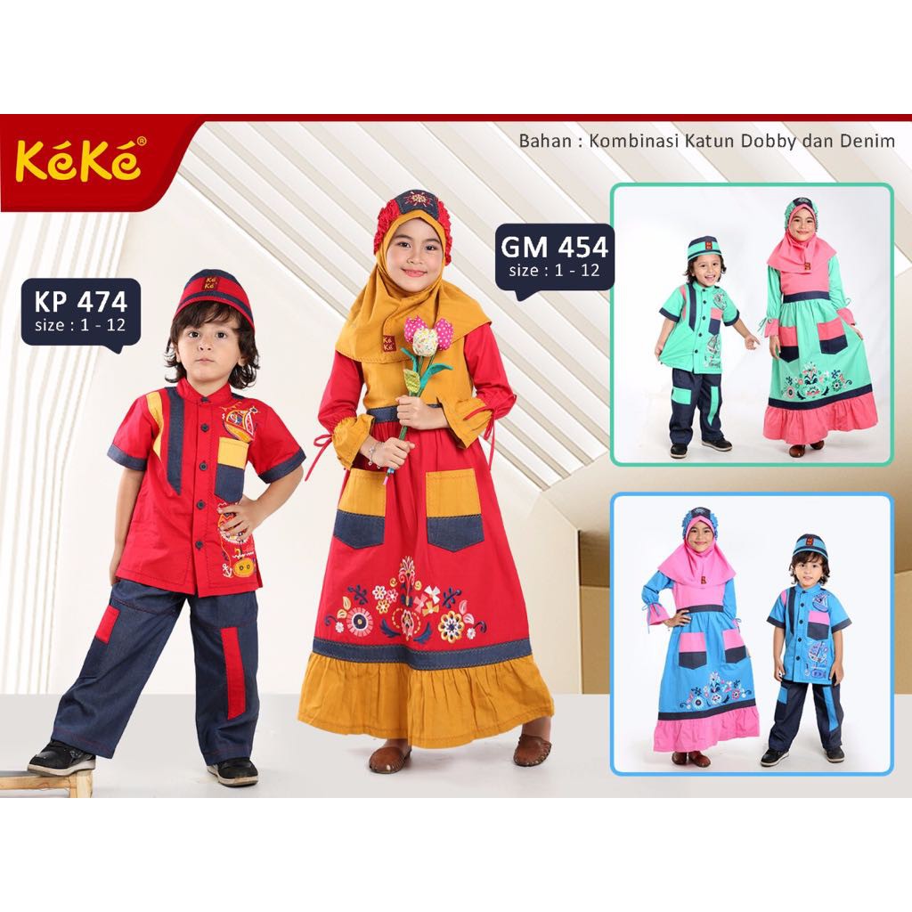 Koko &amp; Gamis Anak - KP 474 &amp; GM 454