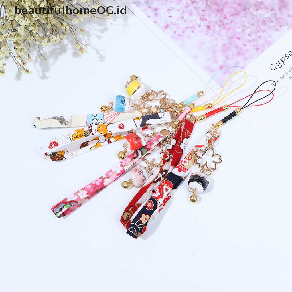 Tali Lanyard Motif Bunga Daisy Dan Kucing Untuk Dekorasi Ponsel