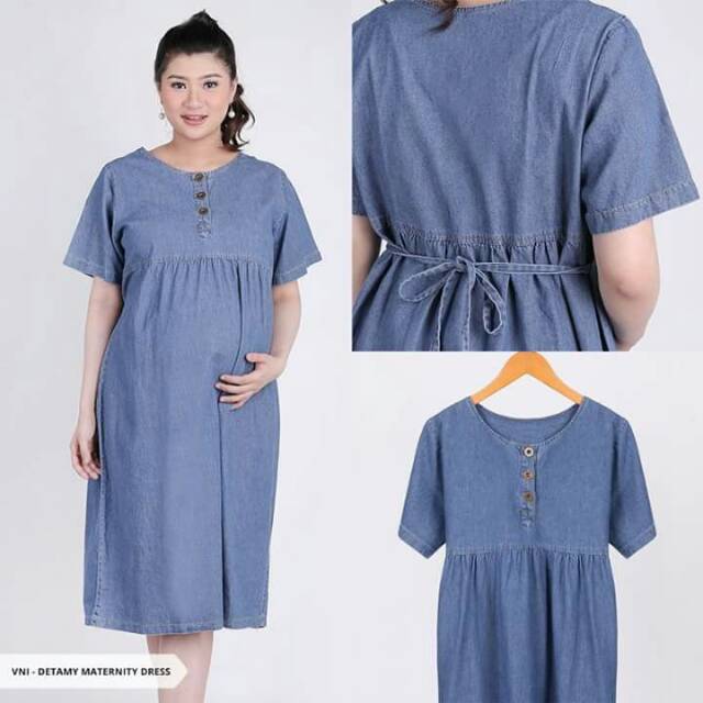 Dress Hamil  Menyusui JUMBO JEANS 1 Shopee Indonesia