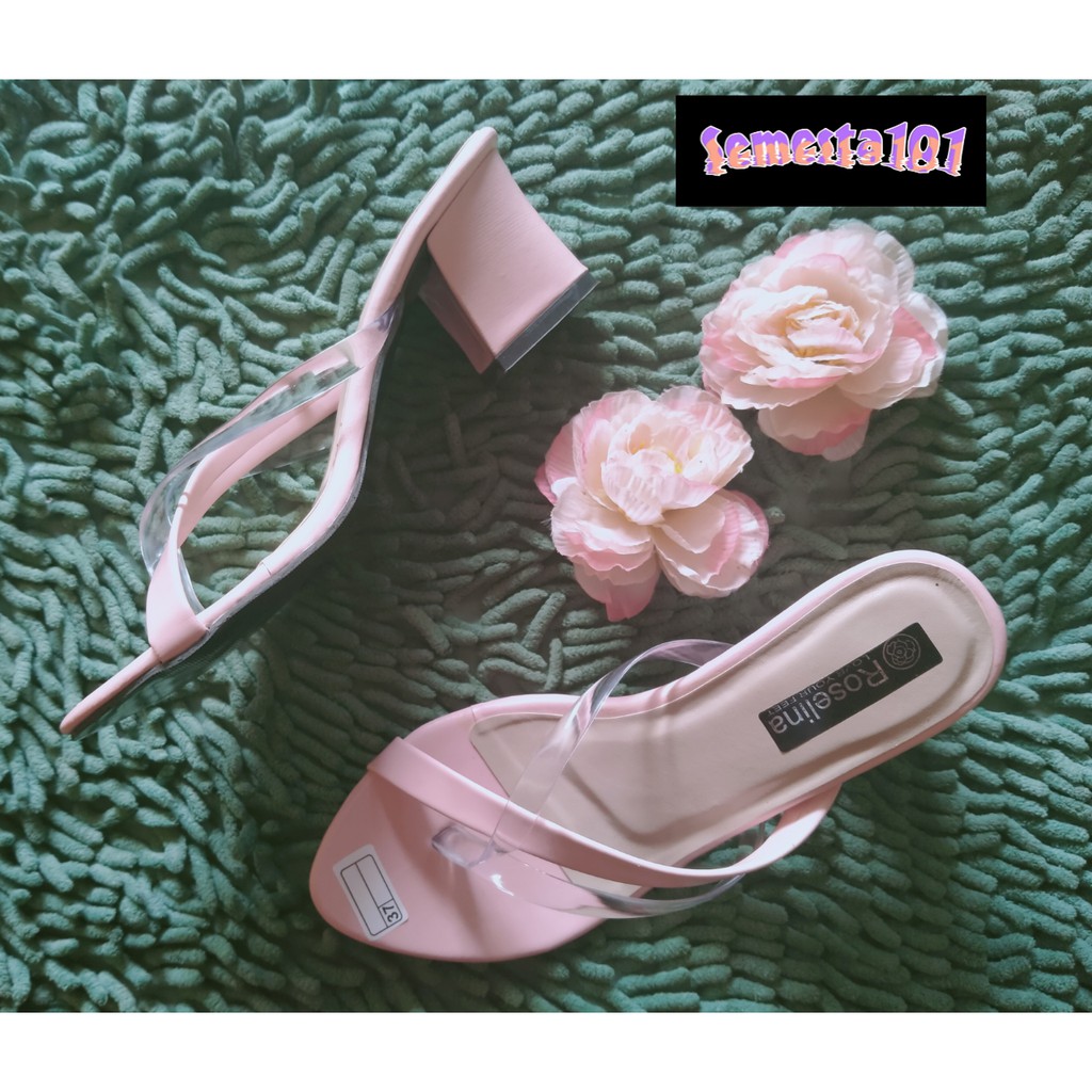 SANDAL JEPIT SILANG HAK 5CM - WEDGES WANITA - SANDAL HAK TAHU WANITA Jelly - SANDAL Jelly Hak 5cm